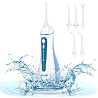 Irrigador Bucal Portatil Profesional - Irrigador Dental con 5 Boquillas 4 Modos- IPX7 Impermeable Limpieza Dientes…